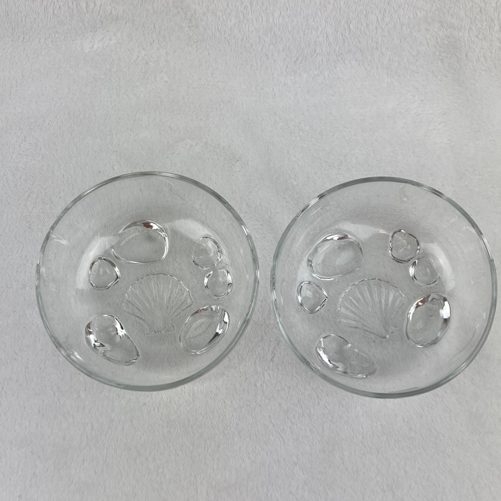 Luminarc France VTG Seashell Bowls Set of 2, 5”